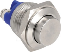 DELOCK 22039 - Drucktaster zum Einbau 16 mm 2 x Schraubklemme Taster sehr hoch