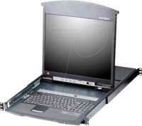 ATEN KL1508AN - 19 Zoll KVM Konsole, 19" TFT mit Tastatur DE