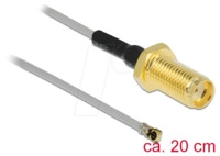 DELOCK 90402 - HF Antennenkabel SMA Buchse zum Einbau zu MHF&reg; 4L
