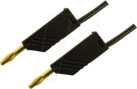 MLN 200 25 AU SW - Messleitung, 2,5 mm&sup2;, 2,0 m, schwarz, vergoldet