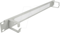 DELOCK 66540 - 19" Kabelmanagement B&uuml;rstenleiste, 2 B&uuml;gel, 1 HE, grau