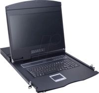 VALUE 26990130 - 19 Zoll KVM Konsole, 19" TFT mit Tastatur UK
