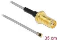 DELOCK 90398 - HF Antennenkabel, SMA Buchse zum Einbau zu MHF&reg; 4 Stecker, 35 cm