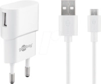 GOOBAY 45297 - USB-Ladeger&auml;t, 5 V, 1 A, microUSB, wei&szlig;