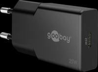 GOOBAY 75731 - USB-Ladeger&auml;t, 25 W, 1x USB-C PD, GaN, Slim, schwarz