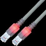 CS1OACDCD0050 - Cat.6 LED Patchkabel, DualBoot, S/FTP grau, 5 m