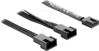 DELOCK 84543 - 1 PWM Buchse > 2 PWM Stecker L&uuml;fter Splitterkabel, 50,00 cm