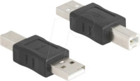 DELOCK 67198 - USB 2.0 Adapter, A Stecker > B Stecker, schwarz