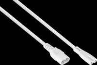 KM SK0870-W001 - Verl&auml;ngerung Eurostecker C8 auf Buchse C7, wei&szlig;, 0,1 m