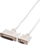 ROLINE 11014630 - D-SUB Druckerkabel, 9-pol./25-pol., Buchse/Stecker, 3,0 m