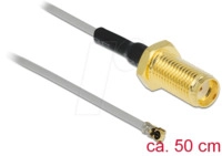 DELOCK 90404 - HF Antennenkabel SMA Buchse zum Einbau zu MHF&reg; 4L Stecker