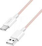 LOGILINK CU0323 - Sync- & Ladekabel, USB-C -> A, 60 W, pink, 0,5 m