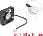 DELOCK 67314 - Axiall&uuml;fter 12 V DC, 50 x 50 x 10 mm schwarz