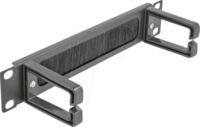DELOCK 66485 - 10" Kabelmanagement B&uuml;rstenleiste mit 2 B&uuml;geln 1 HE schwarz