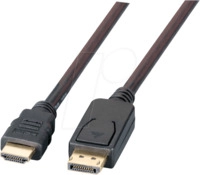 EFB K5561SW.2V2 - DP auf HDMI A Stecker, 1080p@60Hz, 2 m, schwarz