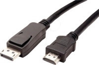 VALUE 11995784 - Displayport 1.1 Kabel, DP-HDMI, 1080p 60Hz, 10,0 m
