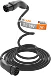 LAPP 75749 - Typ 2 Kabel, f&uuml;r E-Fahrzeuge, 22 kW, 32 A, 3 Ph, Helix, 3 m