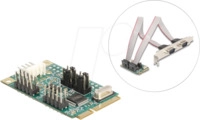 DELOCK 95276 - Mini PCIe I/O PCIe full size 2 x Seriell RS-232