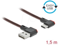 DELOCK 85282 - USB 2.0 Kabel, Easy A St. auf C St,, gew., 1,5 m