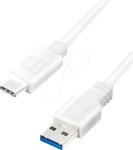 LOGILINK CU0173 - USB-A Stecker auf USB-C Stecker, 0,5m
