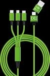 HYDRA ULT GN - Ladekabel, USB-A/USB-C -> micro USB, Lightning & USB-C, gr&uuml;n
