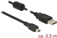 DELOCK 84911 - Delock Kabel USB 2.0 A Stecker > Mini-B Stecker 0,5 m