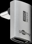 GOOBAY 74442 - USB 4.0 Adapter, C Stecker auf Buchse, L-Form kurz