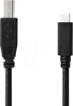 N CCGL60650BK10 - USB 2.0 Kabel, C-Stecker > B-Stecker, 1m, Schwarz