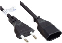 GC P0300-S050 - Verl&auml;ngerung Euro-Stecker Typ C, schwarz, 0,75 mm&sup2;, 5 m
