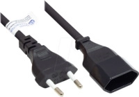 GC P0300-S020 - Verl&auml;ngerung Euro-Stecker Typ C, schwarz, 0,75 mm&sup2;, 2 m
