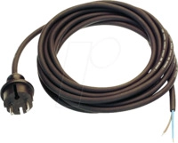 NKBK H05VV 2M1,5 - Netzkabel, Schutzkontaktstecker, 2 m, schw offenes Ende