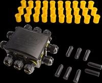 DEKO 930574 - Outdoor 10-fach-Verteiler, f&uuml;r 2-10 Kabel 4-14mm, 0.5-4mm&sup2;
