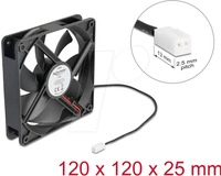 DELOCK 67292 - Axiall&uuml;fter 5 V DC, 120 x 120 x 25 mm schwarz