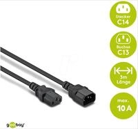 GOOBAY 95287 - Kaltger&auml;te Verl&auml;ngerung, 3 m, schwarz