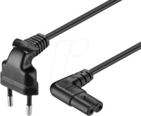 ADC 050 SW GG - Netzkabel, Eurostecker, gew, 0,50 m, schw, C7, gew