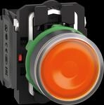XB5AW35B5 - Leuchtdrucktaster, Harmony XB5, Kunststoff, orange, 22mm, 1S + 1