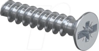 KAISER 2472-15 - Ger&auml;teschraube, PlusMinus, &Oslash; 3,2 x 15 mm, gvz