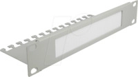 DELOCK 66537 - 10" Kabelmanagement B&uuml;rstenleiste, Kabelabfangplatte 1 HE grau