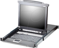 ATEN CL5708M - 19 Zoll KVM Konsole, 17" TFT mit Tastatur DE
