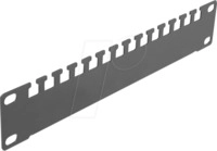 DELOCK 66677 - Kabelabfangschiene 10", 1 HE, schwarz