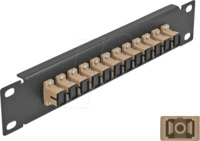 DELOCK 66762 - LWL Patchpanel, 10", 12-Port, SC Simplex, 1HE, schwarz