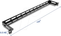 DELOCK 67462 - 19" Panel L-Form 80 mm mit Kabelbinderbefestigung, 0,5 HE, schwa
