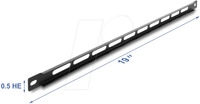 DELOCK 67459 - 19" Panel mit Kabelbinderbefestigung, 0,5 HE, schwarz