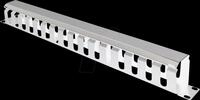VALUE 26990301 - 19"-Frontplatte 1 HE, grau, mit Rangierkanal 40 x 40 mm