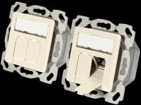 RJ45 ET25133AV4E - RJ45-Anschlu&szlig;dose,CAT.6A,UP,oben/unten, 9010