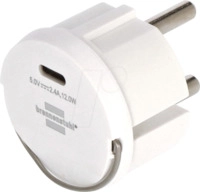 BRE 1508110010 - Brennenstuhl Steckdosenadapter, USB C, USB Ladeger&auml;t, 2,4A, flac