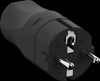 BACH 960.101 - Schutzkontaktstecker Typ EF - CEE 7/7, schwarz