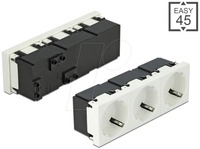 DELOCK 81424 - Easy 45 Schutzkontakt-Steckdose 45&deg;, 3-fach
