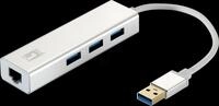LEVELONE USB0503 - USB 3.0 HUB 3-Port, 1x Gigabit Ethernet