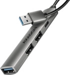AXG HUE-STA - USB 3.0, 4-Port Hub, 3x A, 1x C, USB-A Kabel, 12 cm